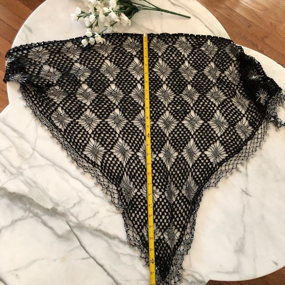 One of a Kind beaded Scarf - Picture 6 of 6